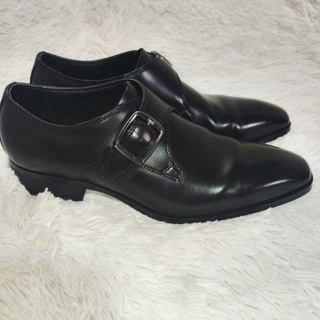 【美品】REGALリーガル V235 シングルモンクストラップ　黒24.5