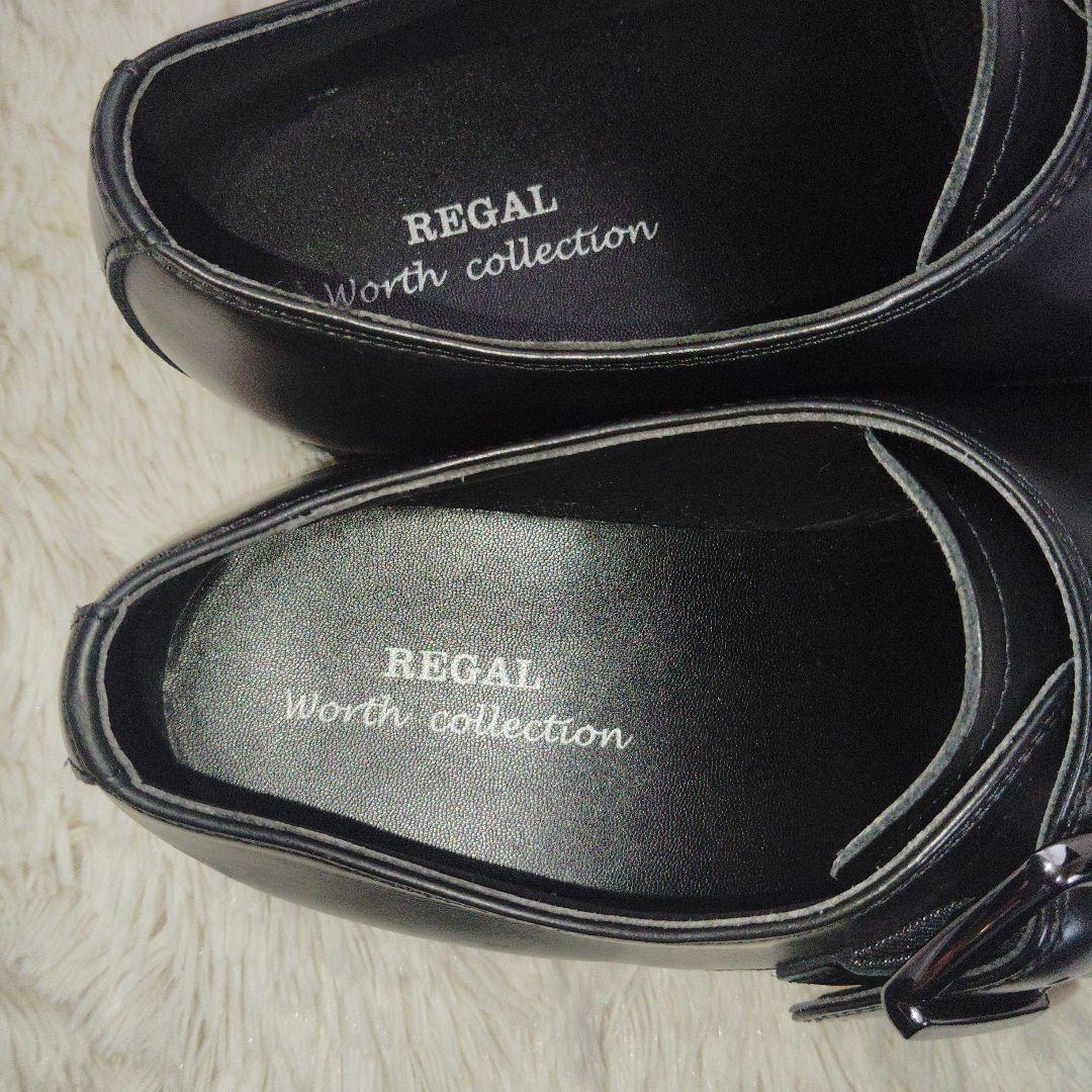 【美品】REGALリーガル V235 シングルモンクストラップ　黒24.5
