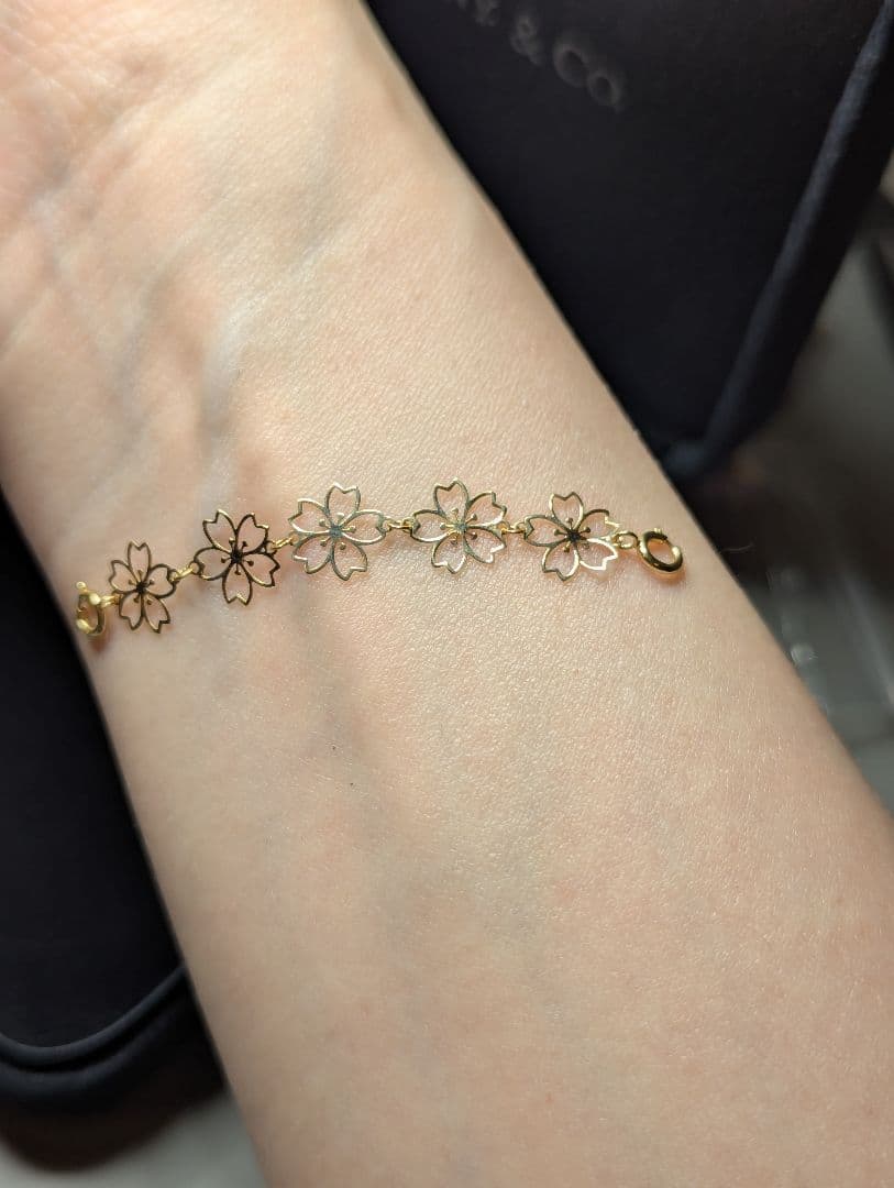 K18YG AU750 桜 花 延長パーツ