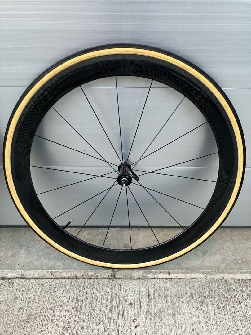 フルクラム　レーシングスピード50カーボンホイール前後セット　タイヤ&予備タイヤ