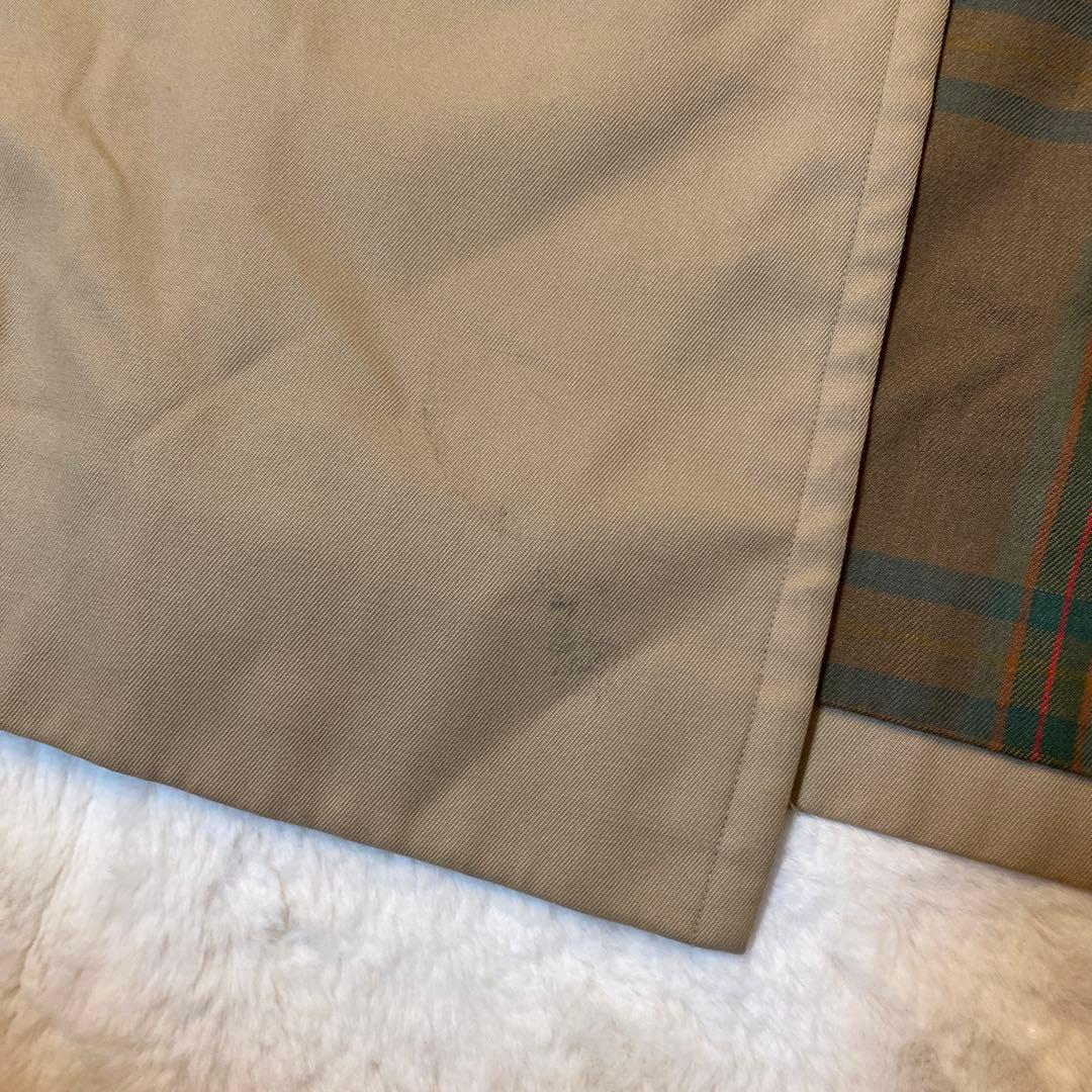 高級 英国製 バーバリー トレンチコート 裏ノバチェック ベージュ 白タグ