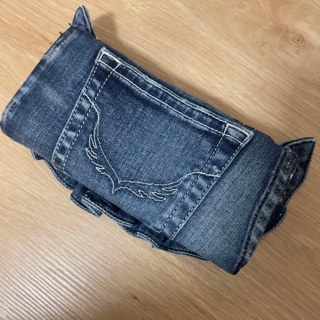 デニム リメイク フリル 長財布
