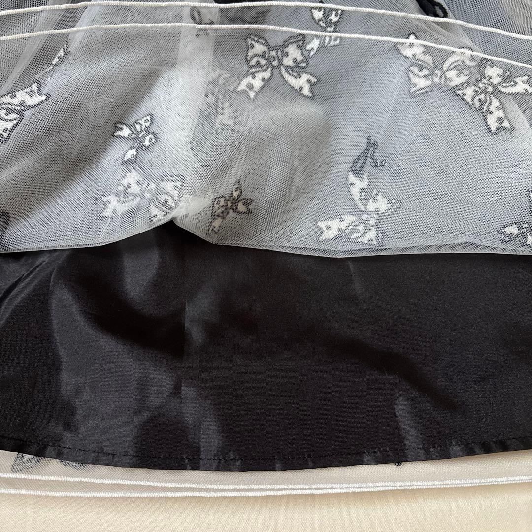 新品　タグ付き　アニエスべー　リボン刺繍ノースリーブワンピース　120cm