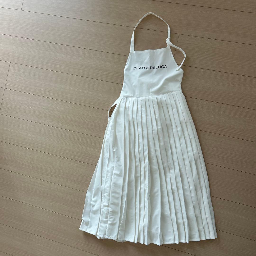 DEAN & DELUCA ホワイト プリーツエプロン