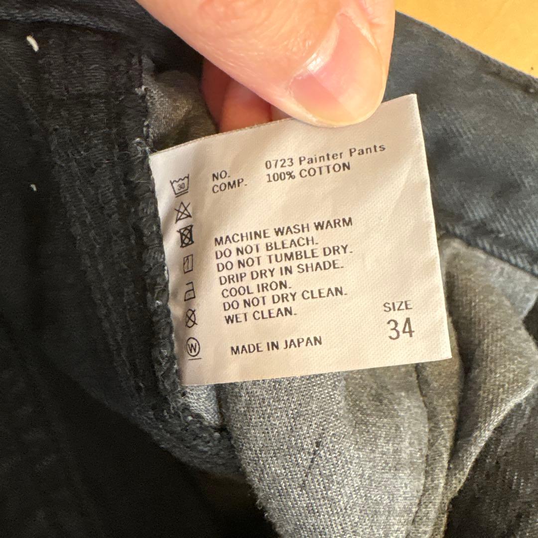the shishikuiペインターパンツ34ブラック