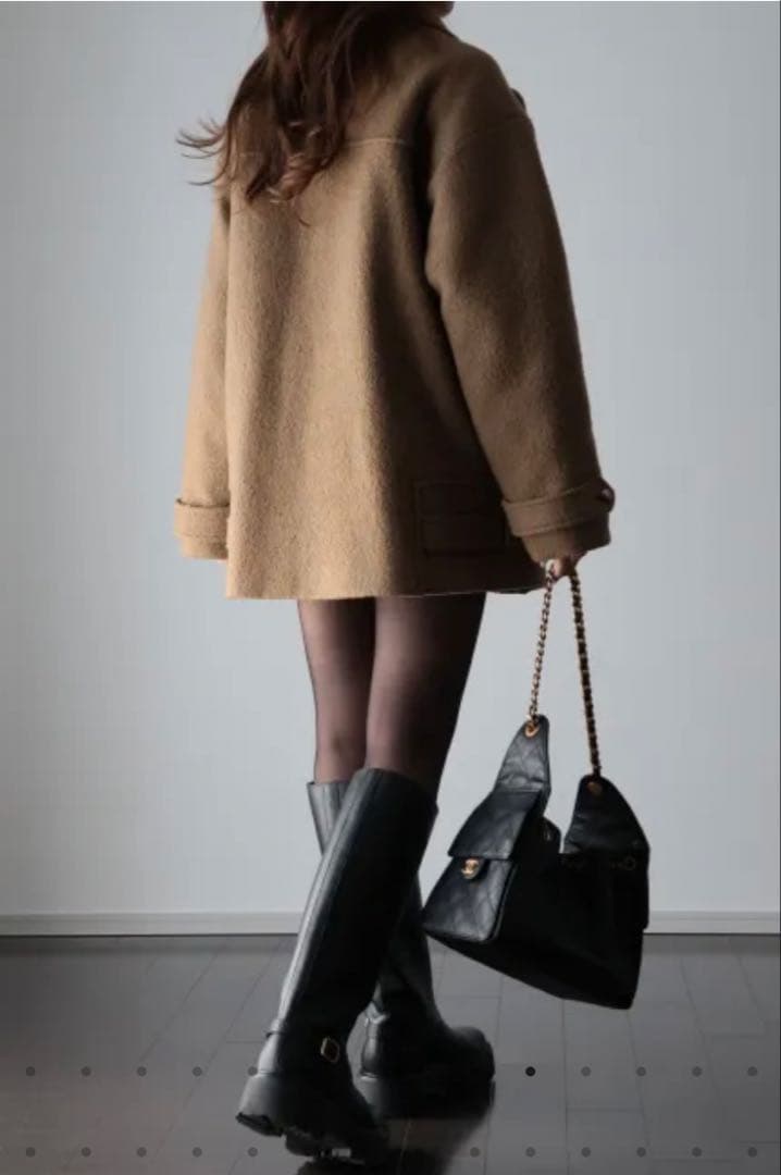 コンバーチブルカラーウールミディコート / Madder vintage