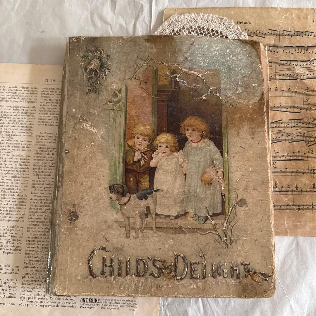 難有★稀少アンティーク美しい挿絵のヴィクトリアン絵本　洋書ジャンクジャーナル古書