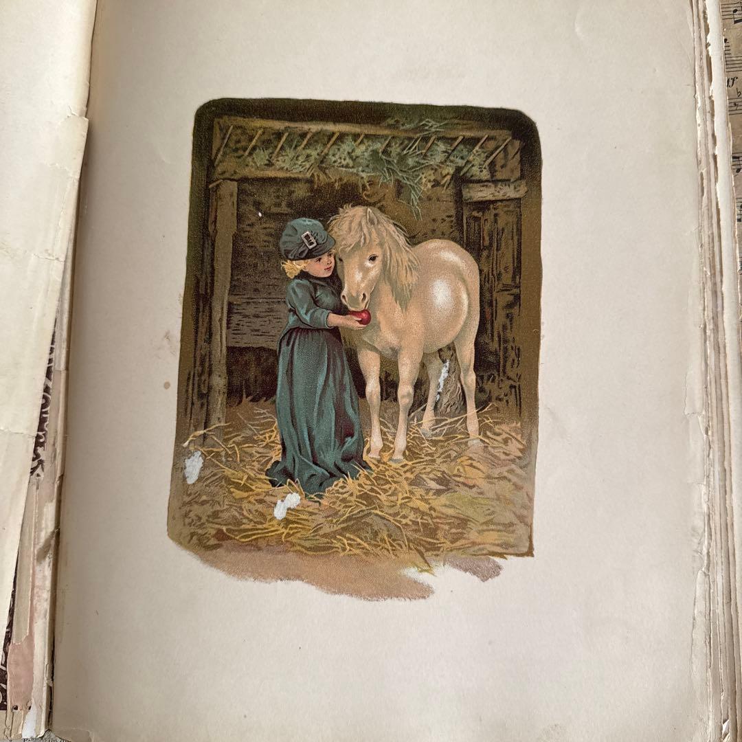 難有★稀少アンティーク美しい挿絵のヴィクトリアン絵本　洋書ジャンクジャーナル古書