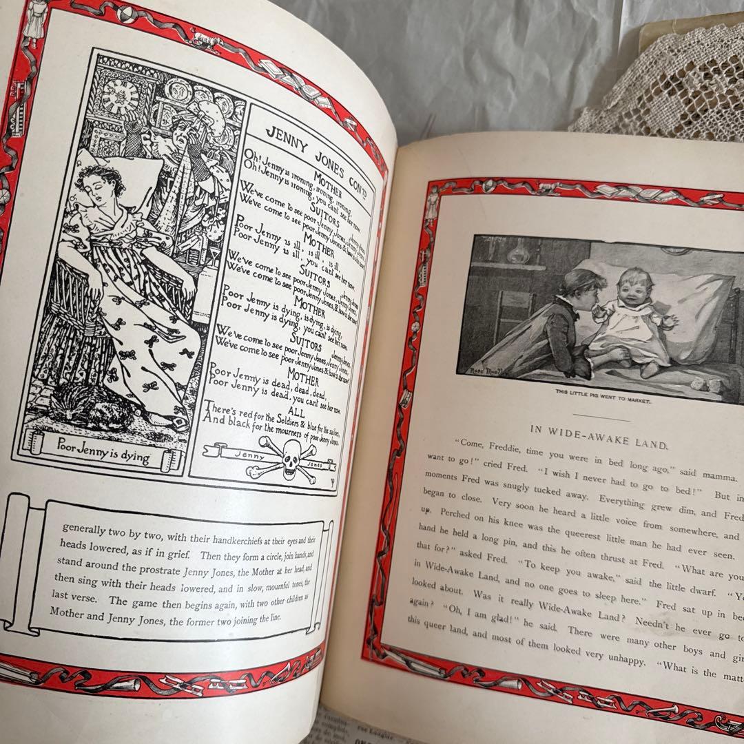 難有★稀少アンティーク美しい挿絵のヴィクトリアン絵本　洋書ジャンクジャーナル古書