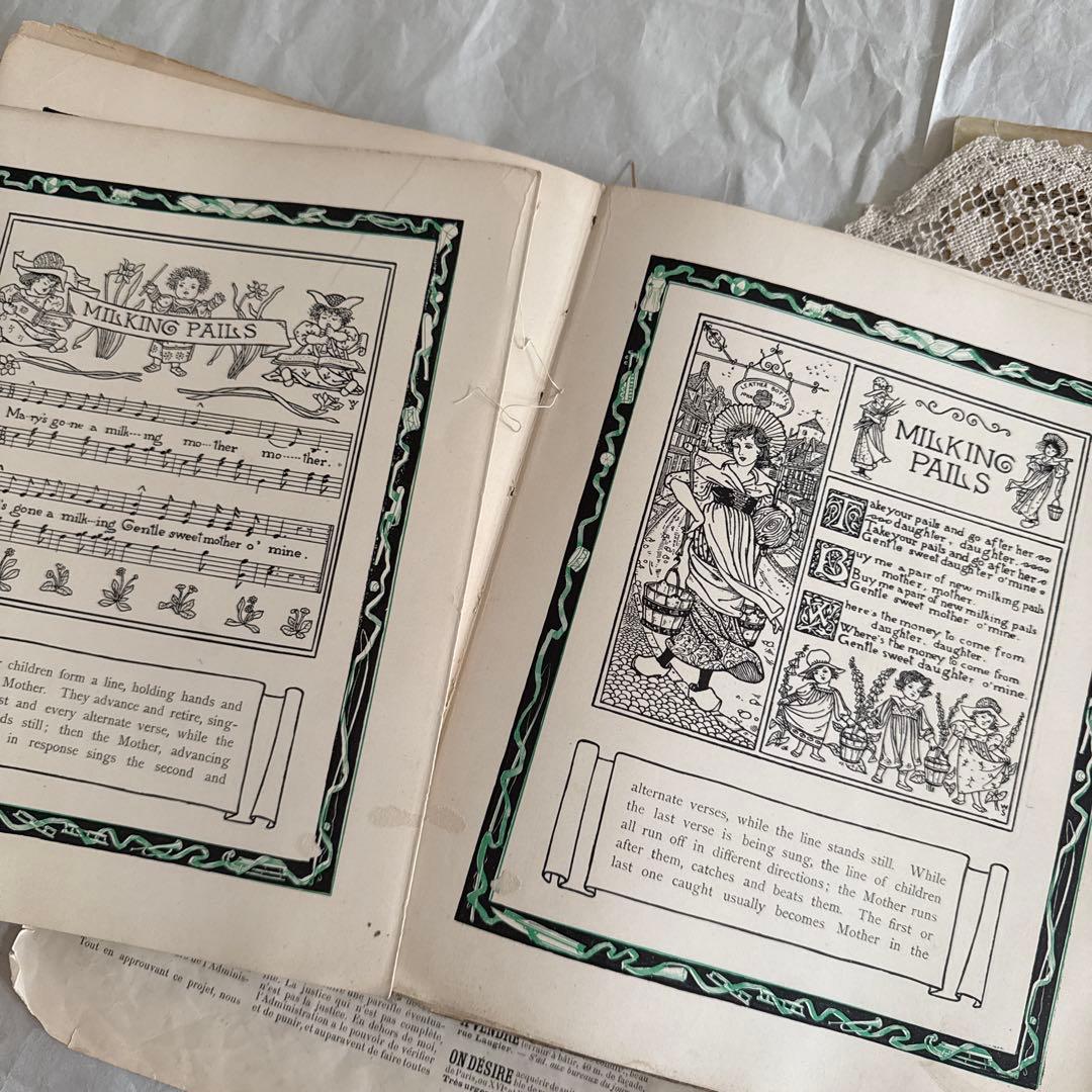 難有★稀少アンティーク美しい挿絵のヴィクトリアン絵本　洋書ジャンクジャーナル古書