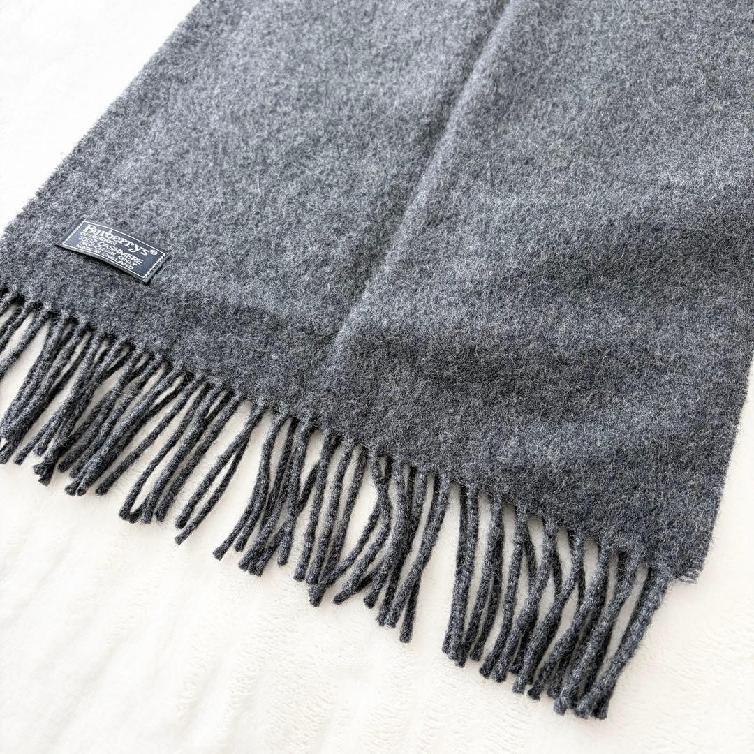 極美品★BURBERRY バーバリー マフラー ホースロゴ カシミヤ100%