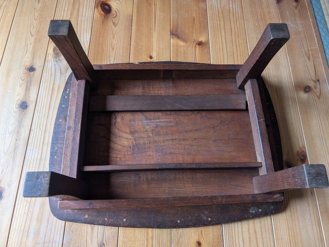 アンティーク　木製折り畳み座卓　フォールディングテーブル