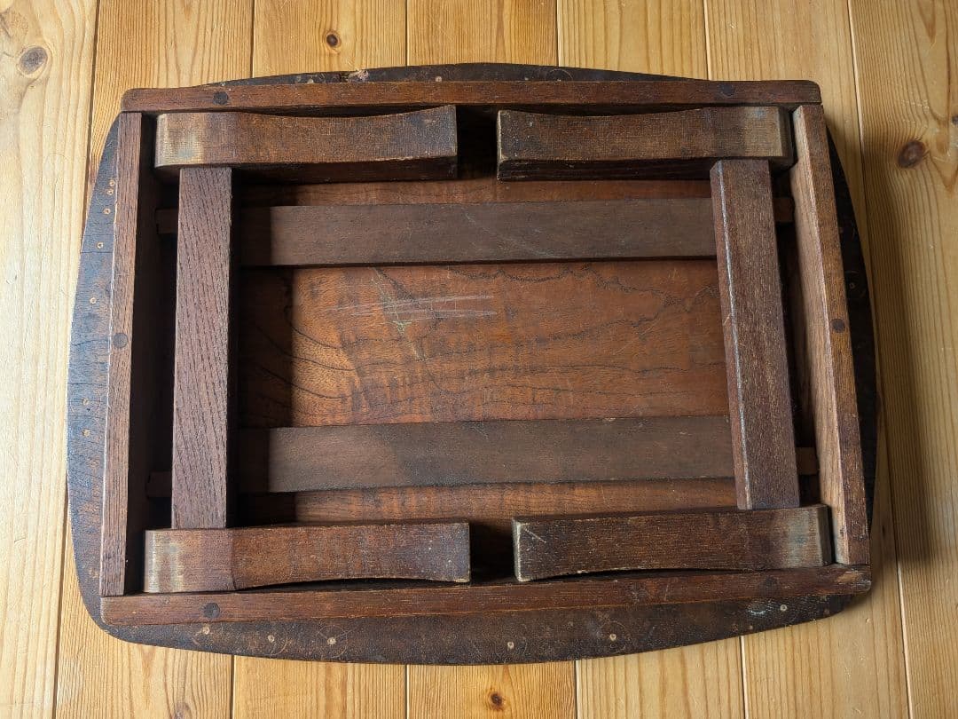 アンティーク　木製折り畳み座卓　フォールディングテーブル