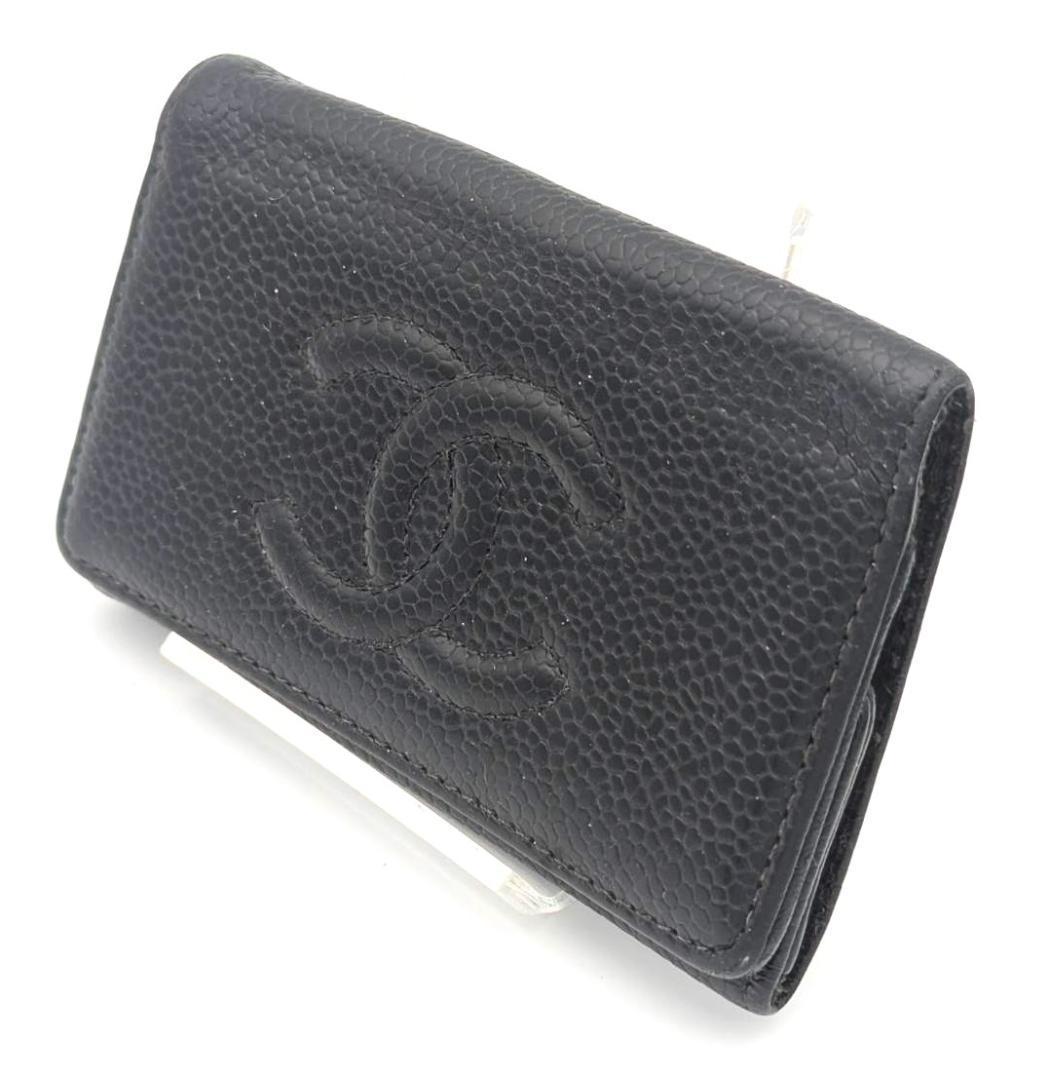 【美品】シャネル キーケース ６連 キャビアスキン ココマーク CHANEL