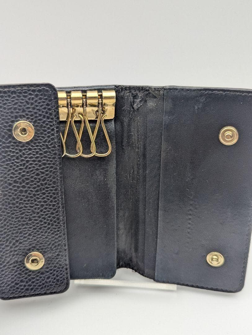 【美品】シャネル キーケース ６連 キャビアスキン ココマーク CHANEL
