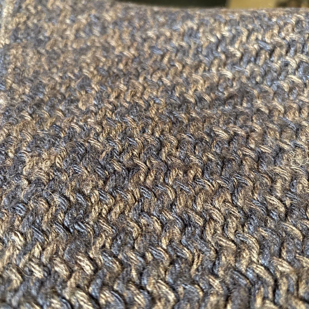 HERMES ネイビー スヌード　ブラウン　マフラー