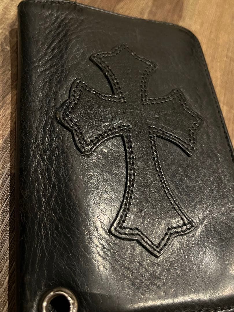 【希少】CHROME HEARTS クロスパッチ付き　2ZIPウォレット