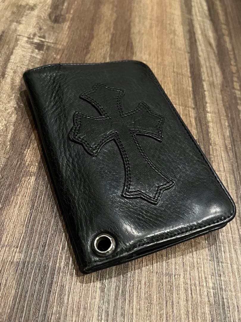 【希少】CHROME HEARTS クロスパッチ付き　2ZIPウォレット