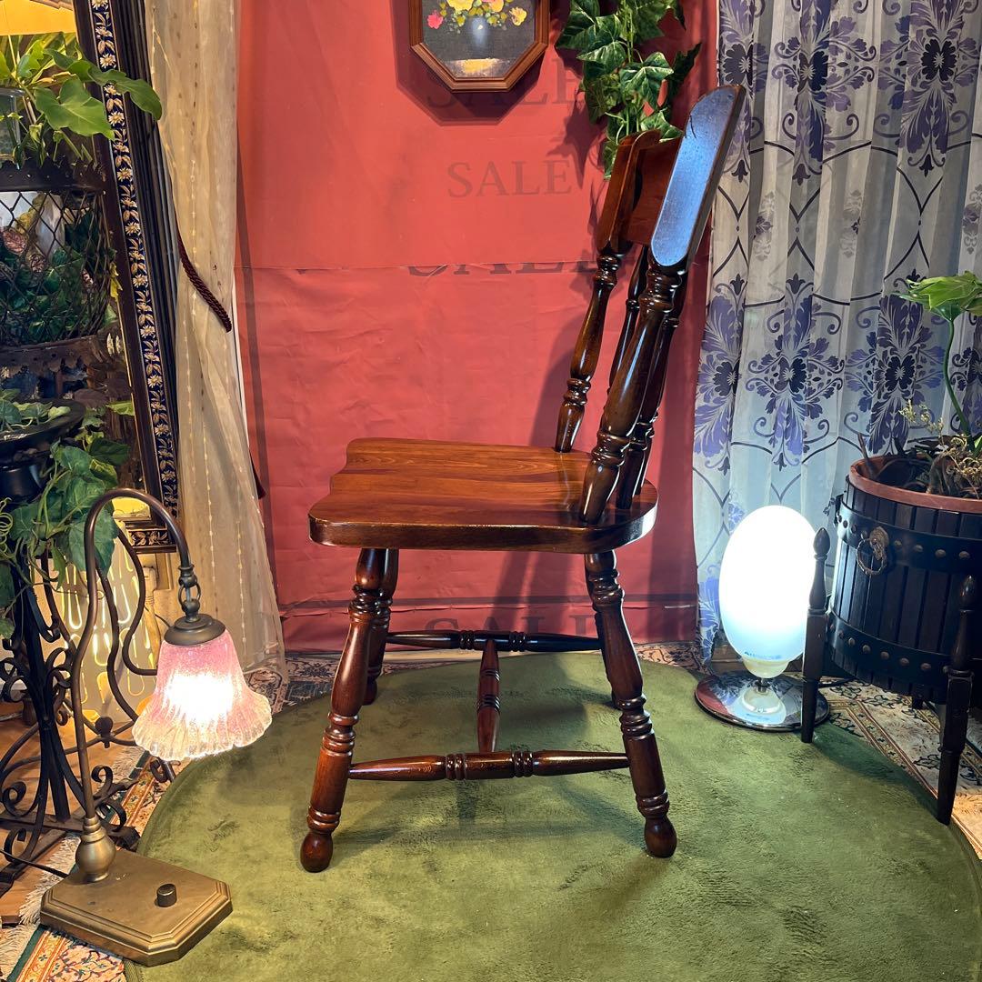ゆゆゆゆ　ヴィンテージ 板座　スピンドル　ウィンザーチェア