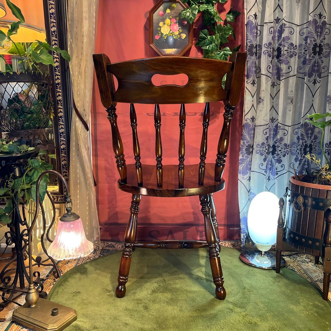 ゆゆゆゆ　ヴィンテージ 板座　スピンドル　ウィンザーチェア