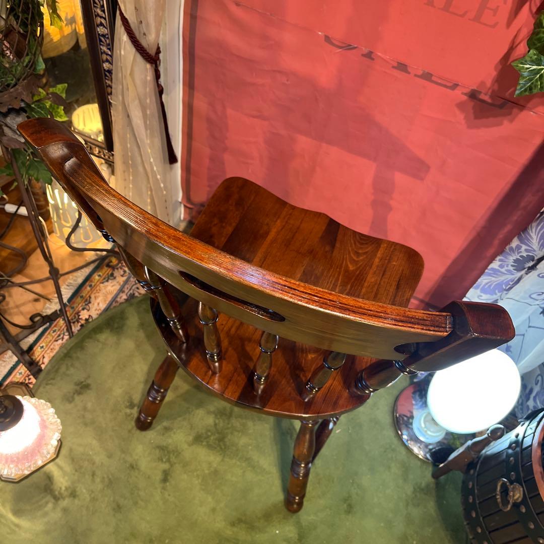 ゆゆゆゆ　ヴィンテージ 板座　スピンドル　ウィンザーチェア