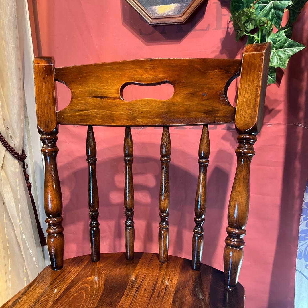 ゆゆゆゆ　ヴィンテージ 板座　スピンドル　ウィンザーチェア