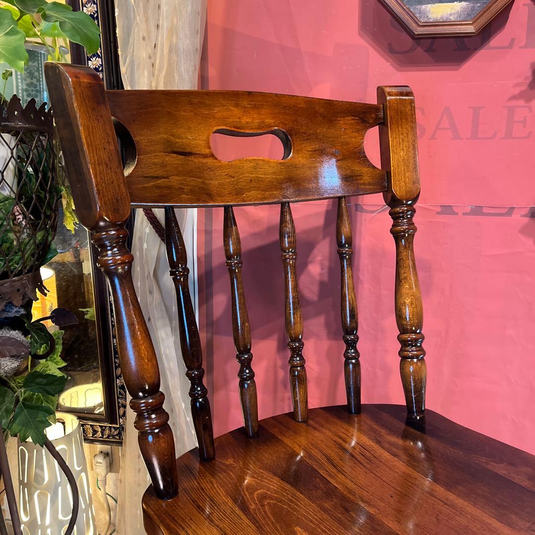 ゆゆゆゆ　ヴィンテージ 板座　スピンドル　ウィンザーチェア