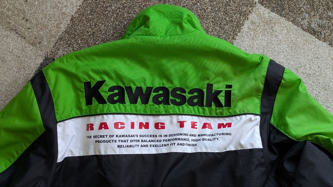Kawasaki レースチームジャケット 緑/黒