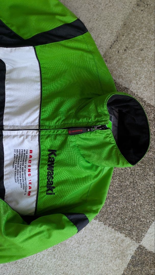 Kawasaki レースチームジャケット 緑/黒