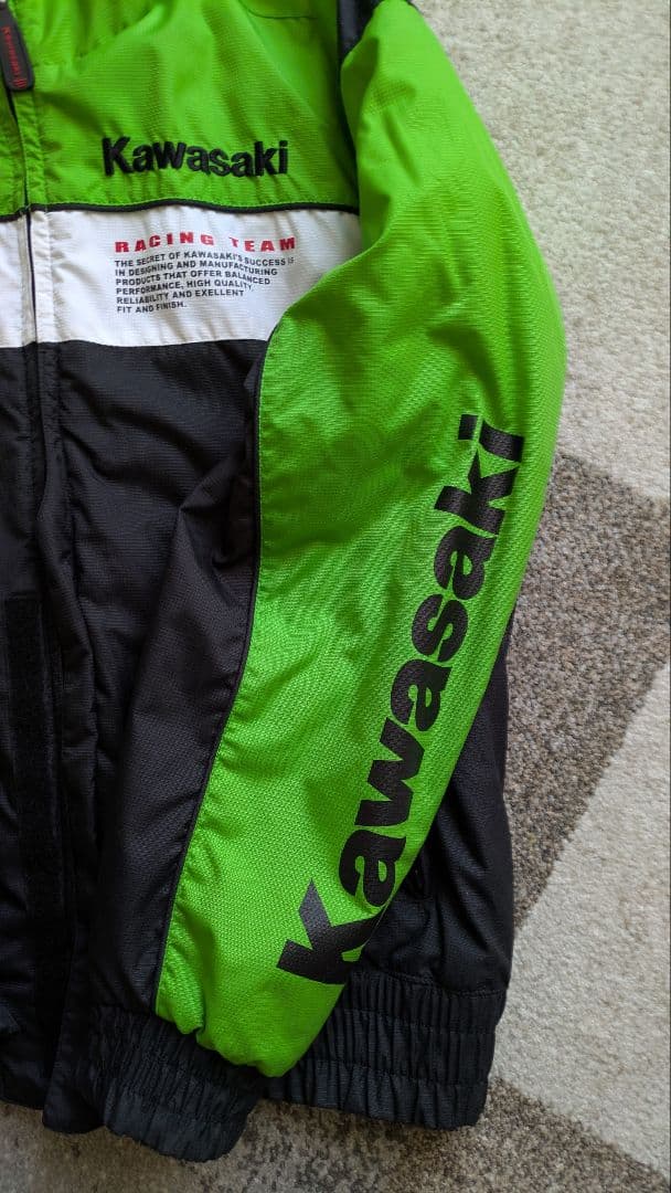 Kawasaki レースチームジャケット 緑/黒