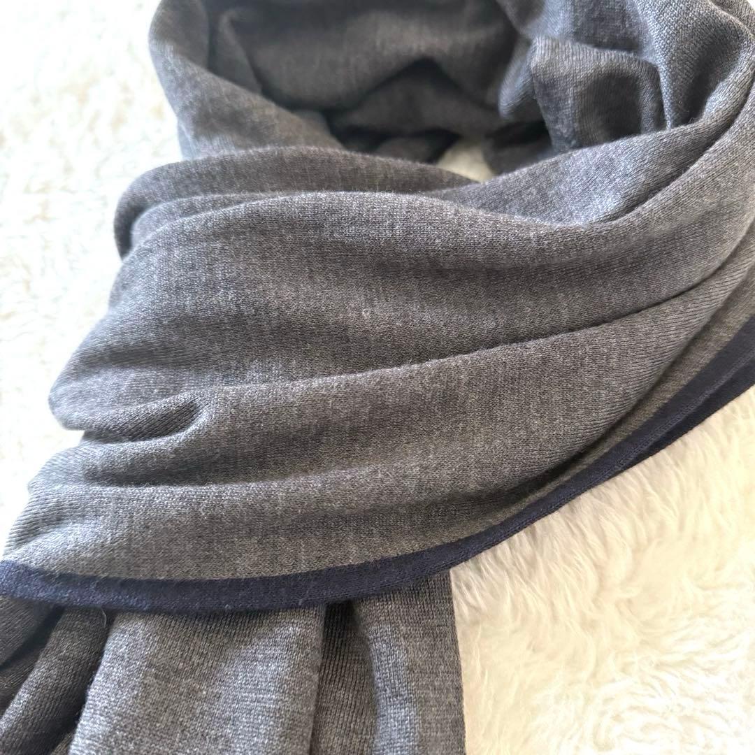 サルヴァトーレ フェラガモ　シルク&カシミヤ マフラー　ガンチーニ　リバーシブル