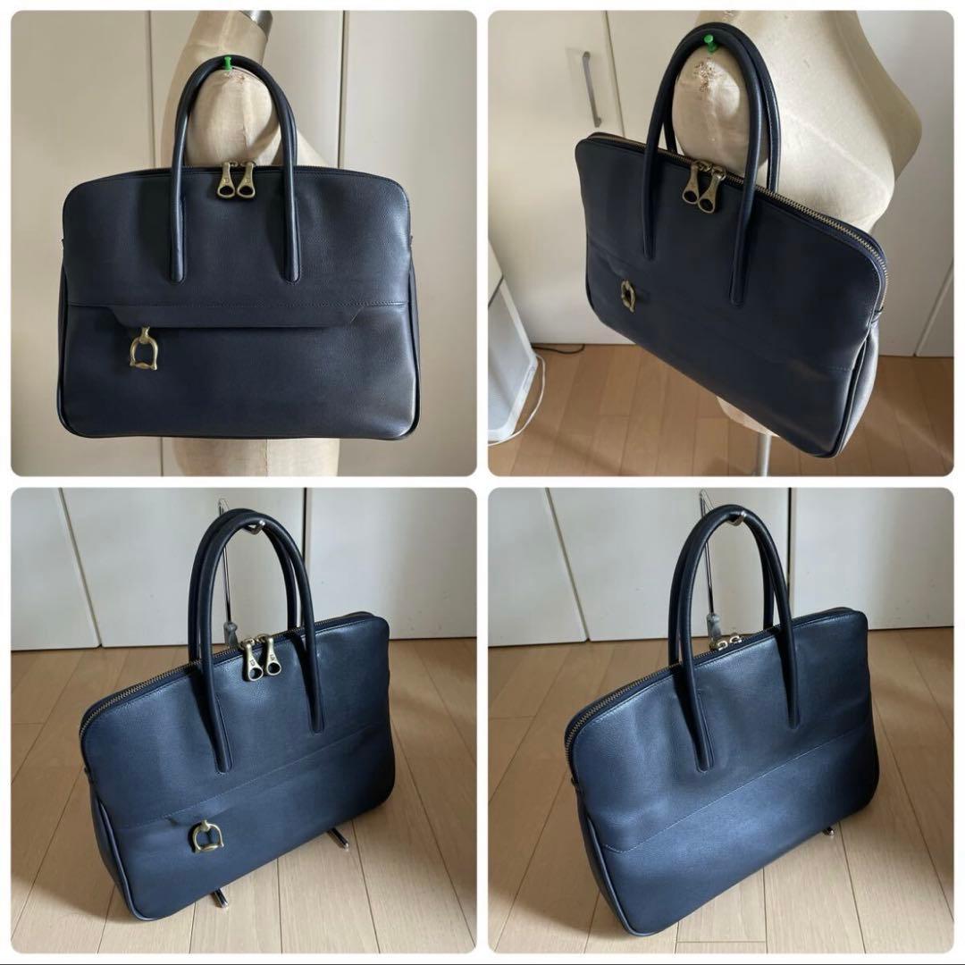 ユナイテッドアローズ別注トフ＆ロードストーン　ビジネスバッグ　中古　ネイビー