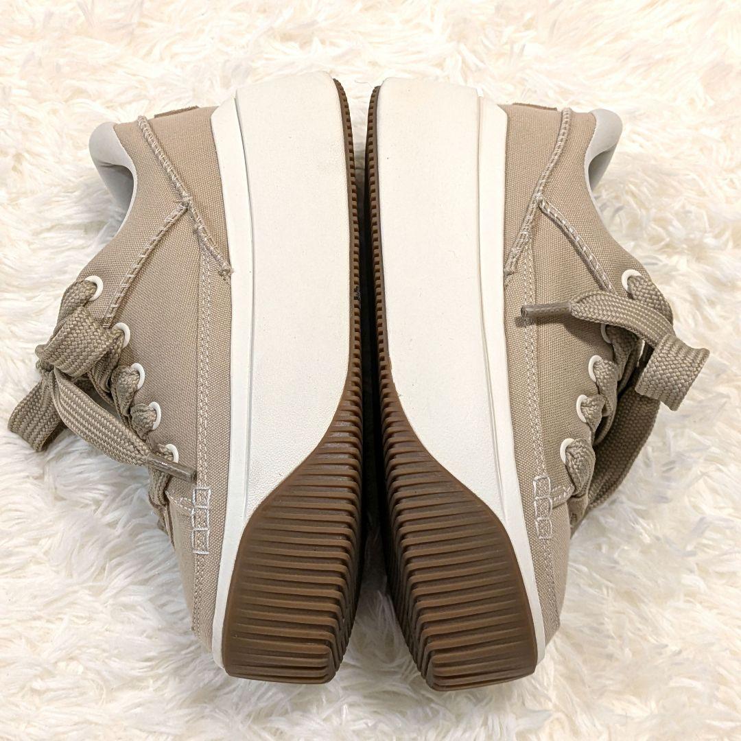 UGG ベージュ　厚底スニーカー　23〜23.5cm