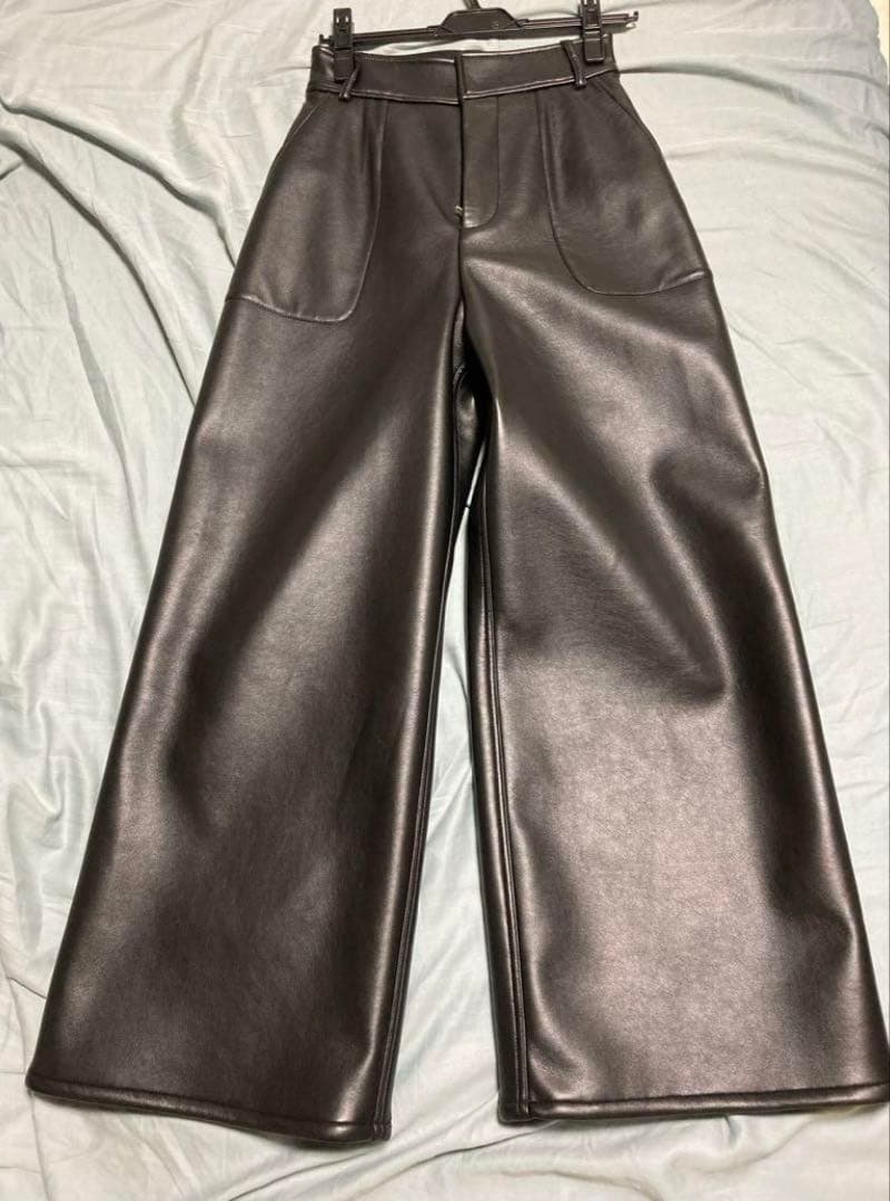 etretokyo ボンディングワイドパンツ S ブラック