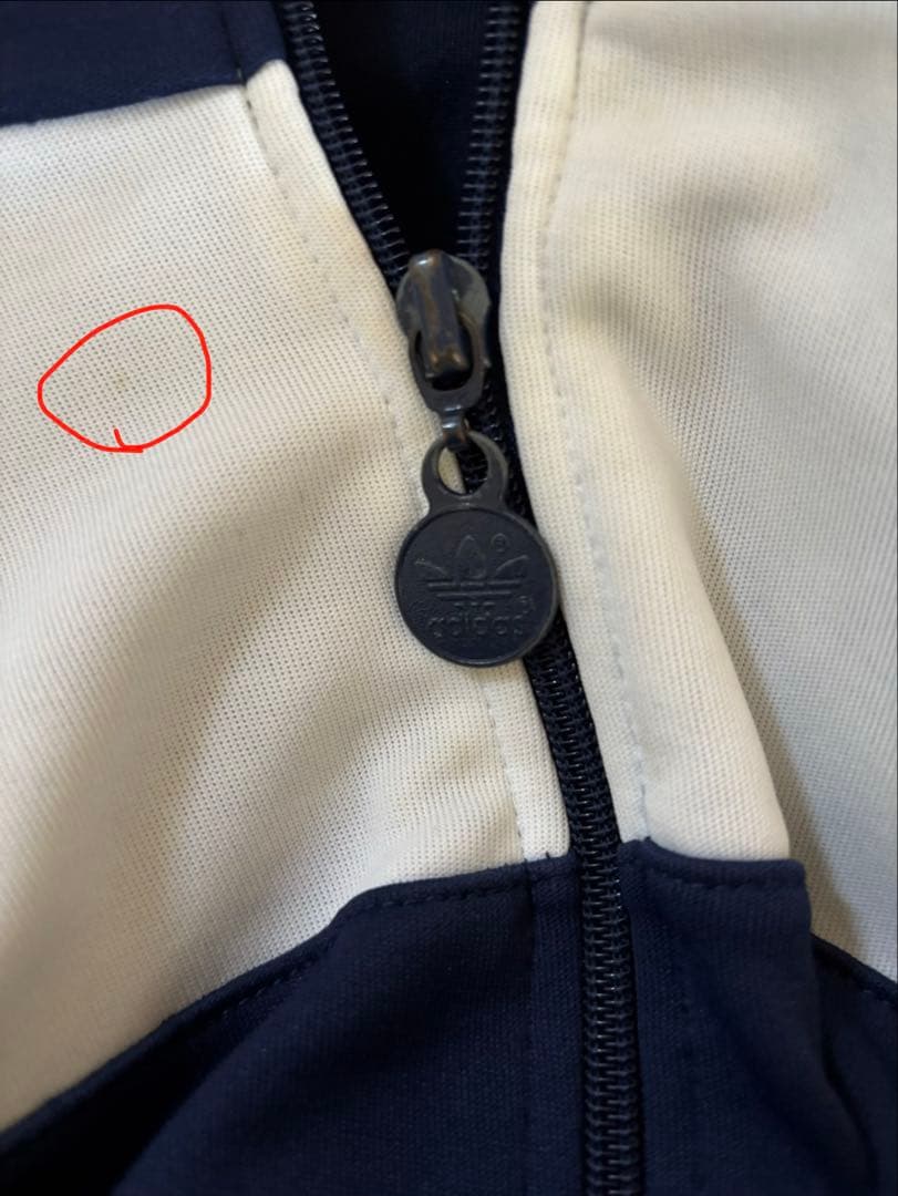 希少 adidas 80s 90s ホワイトネイビー トラックジャケット