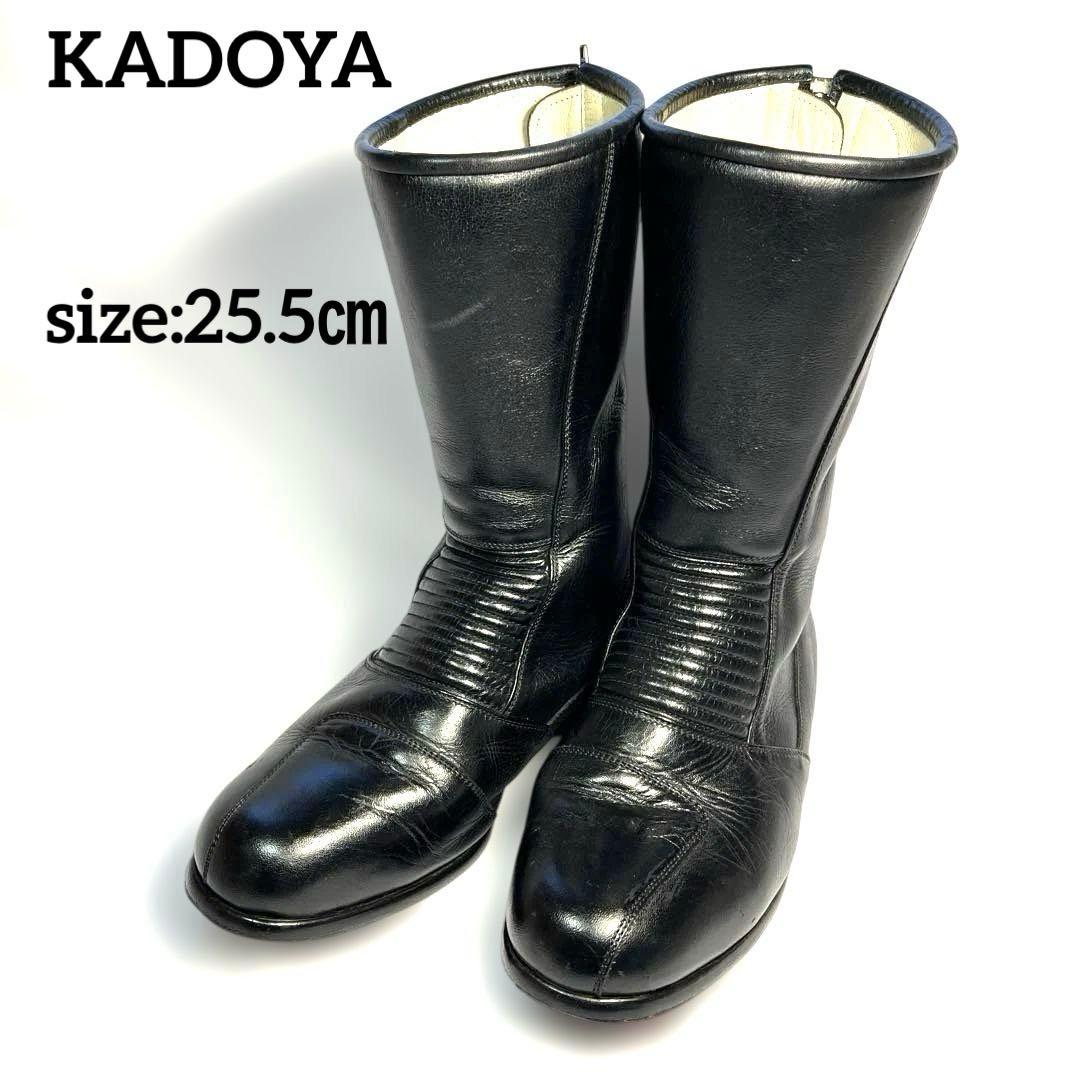 KADOYA カドヤ　ライダースレザーブーツ　ブラック　25.5cm