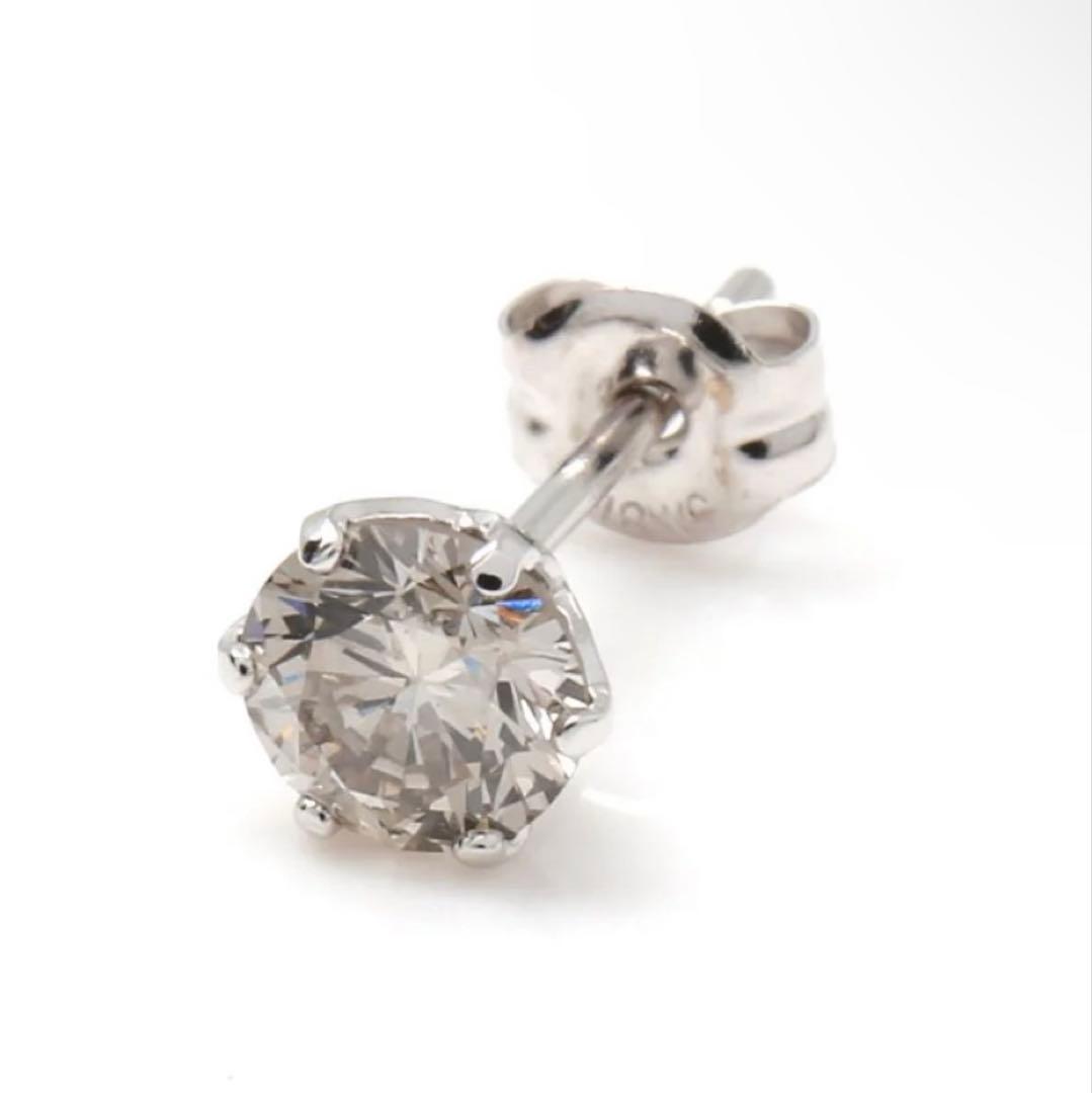 ダイヤモンド 18K ホワイトゴールド ピアス 4mm avalanche
