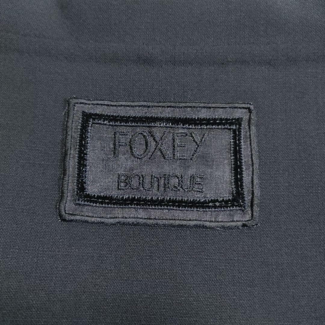 美品✨FOXEY　ショールカラーダブルジャケット　黒　ウッドボタン　38