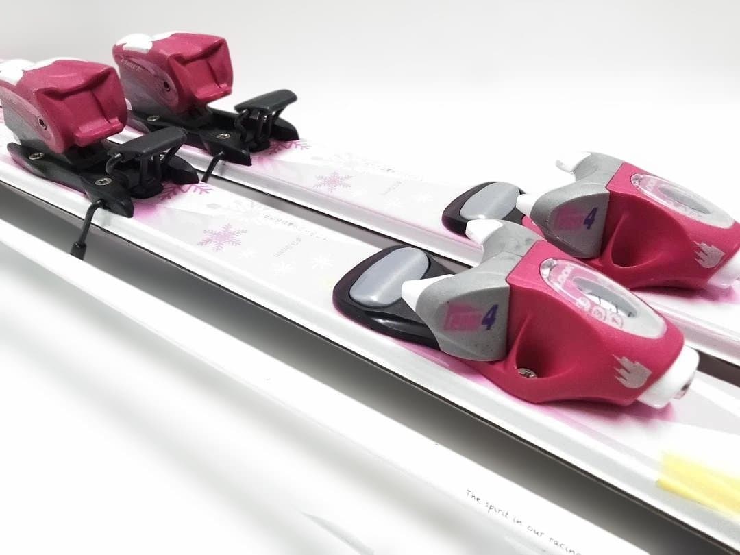 ジュニアスキー4点セット 女の子 ハート 128cmビッグホーンBJX 23cm