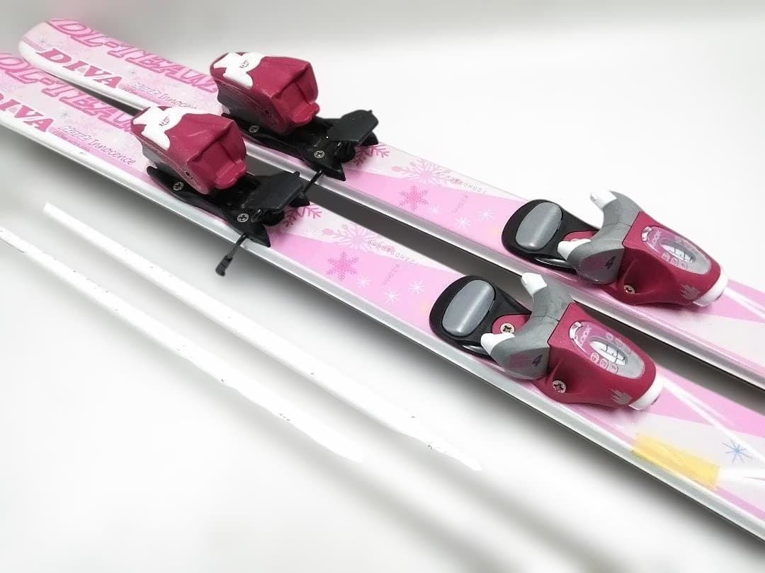ジュニアスキー4点セット 女の子 ハート 128cmビッグホーンBJX 23cm