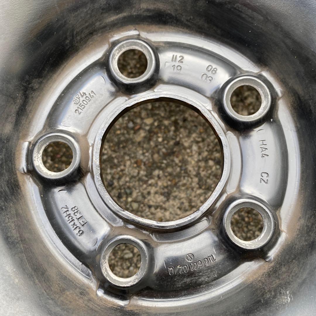 ◇中古ワーゲンⅣ純正スチール　ポロ、ニュービートルに１５インチ　5/100