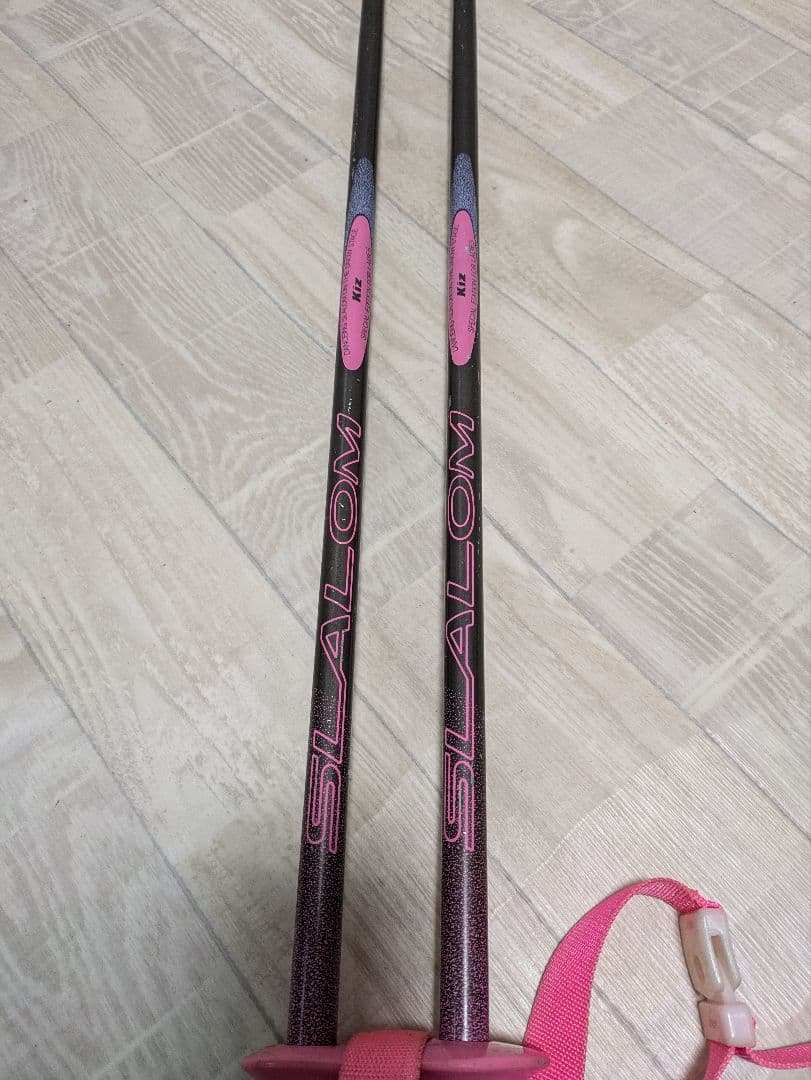 ATOMIC ピンク スキーセット ストック付き