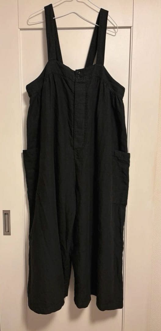 ⭐️完売色⭐️ nest Robe ネストローブ ブラックリネン ワイドサロペット