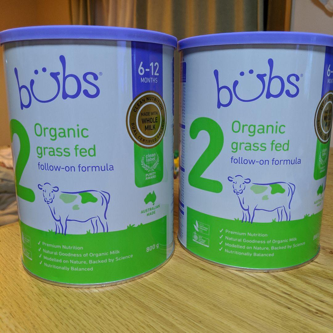 bubs Organic grass fed 2 粉ミルク 800g