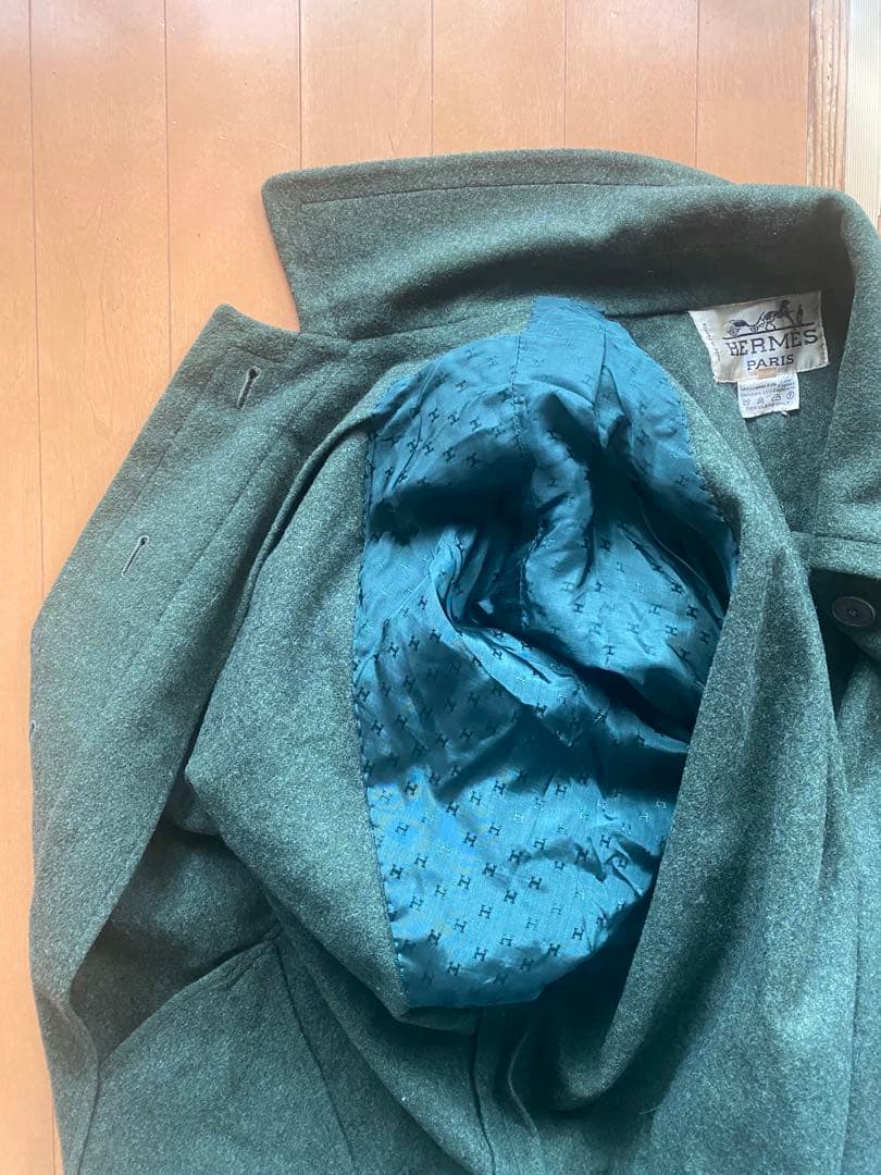 美品 HERMÈS ロングコート M