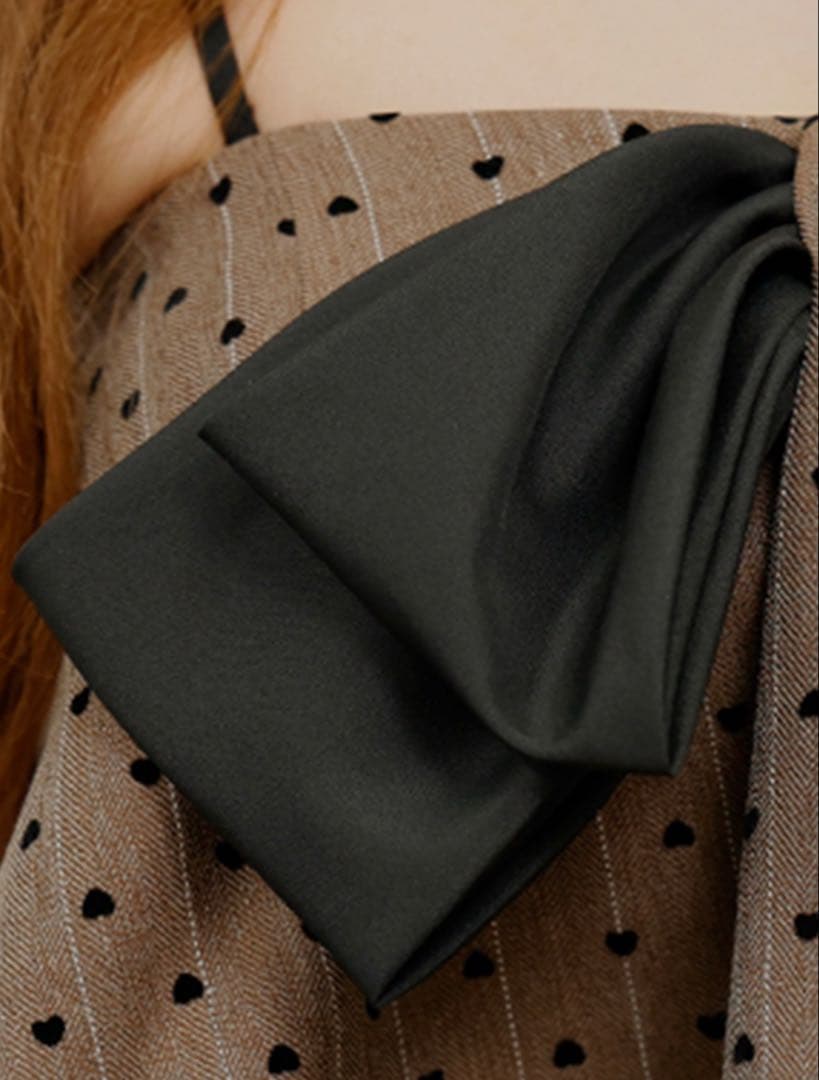 【完売商品】モカ ドット柄 キャバドレス