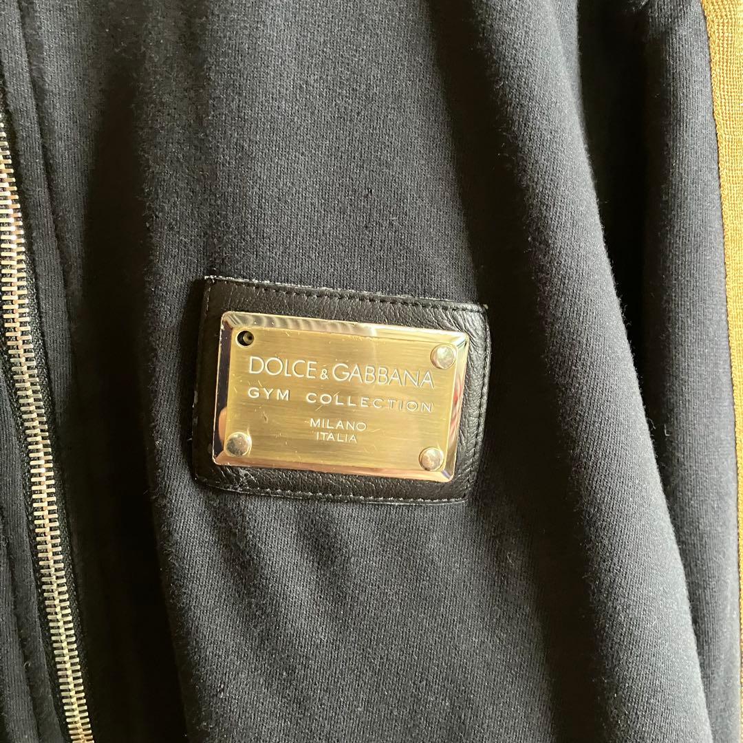 古着 イタリア製 ドルチェアンドガッバーナ ジップスウェットジャージ 黒ブラウン
