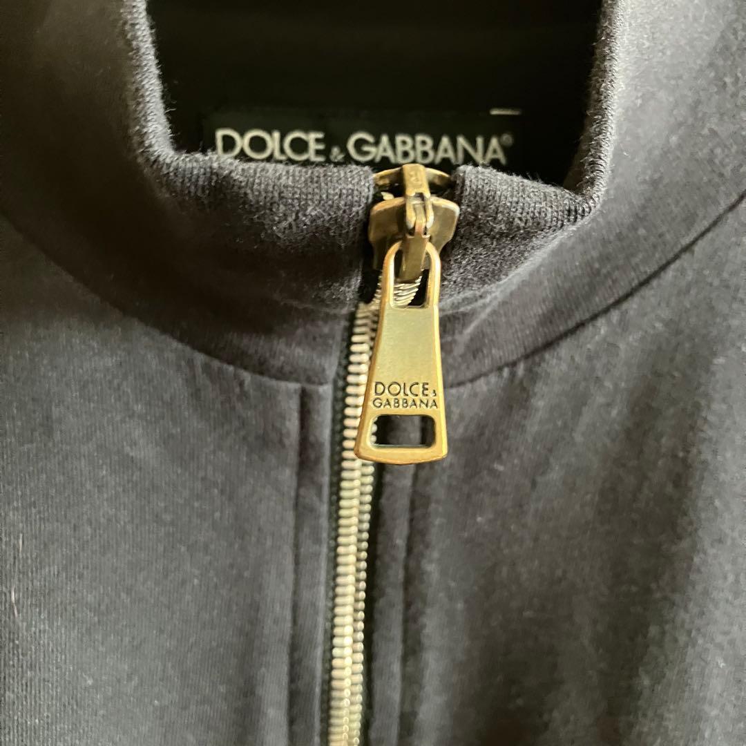 古着 イタリア製 ドルチェアンドガッバーナ ジップスウェットジャージ 黒ブラウン