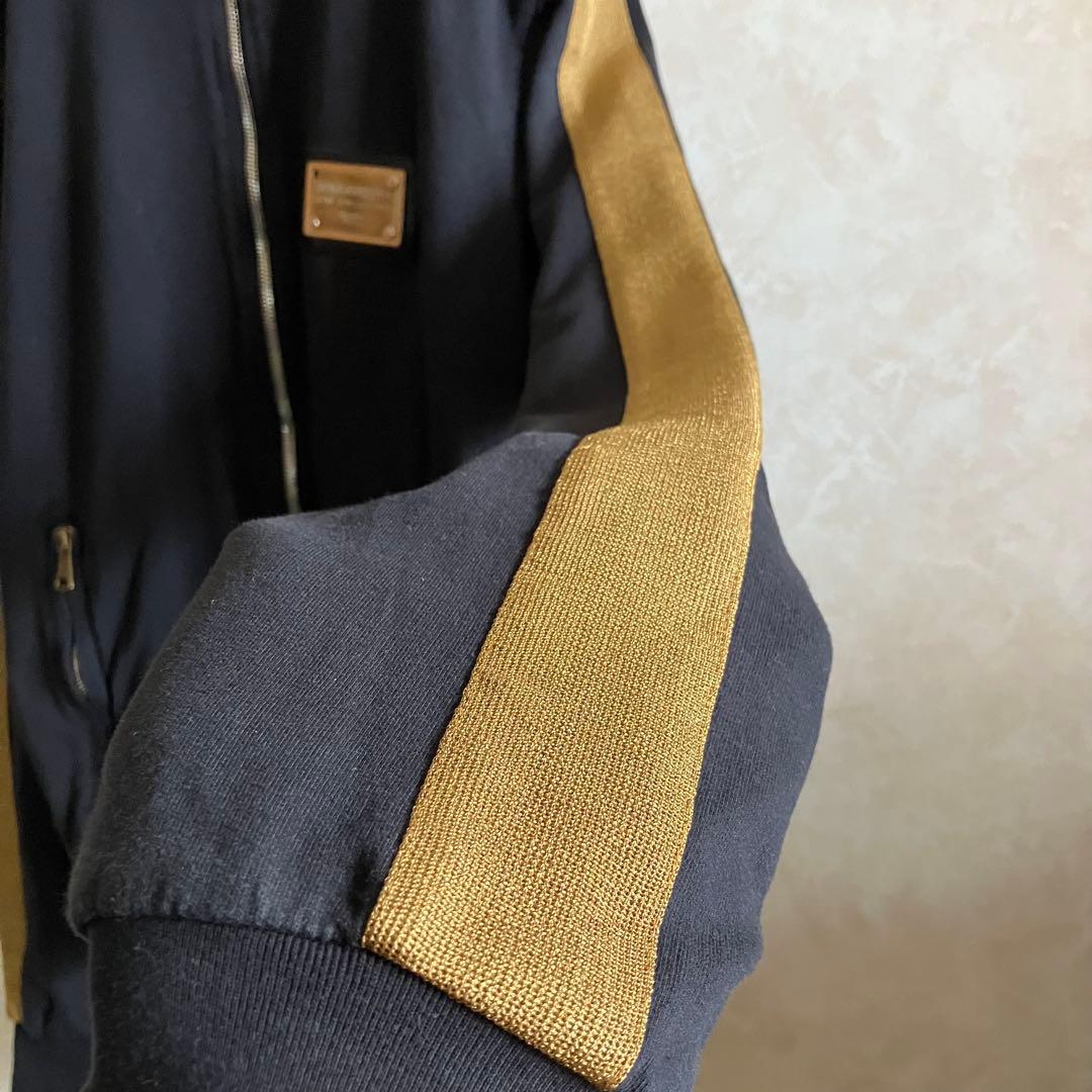 古着 イタリア製 ドルチェアンドガッバーナ ジップスウェットジャージ 黒ブラウン