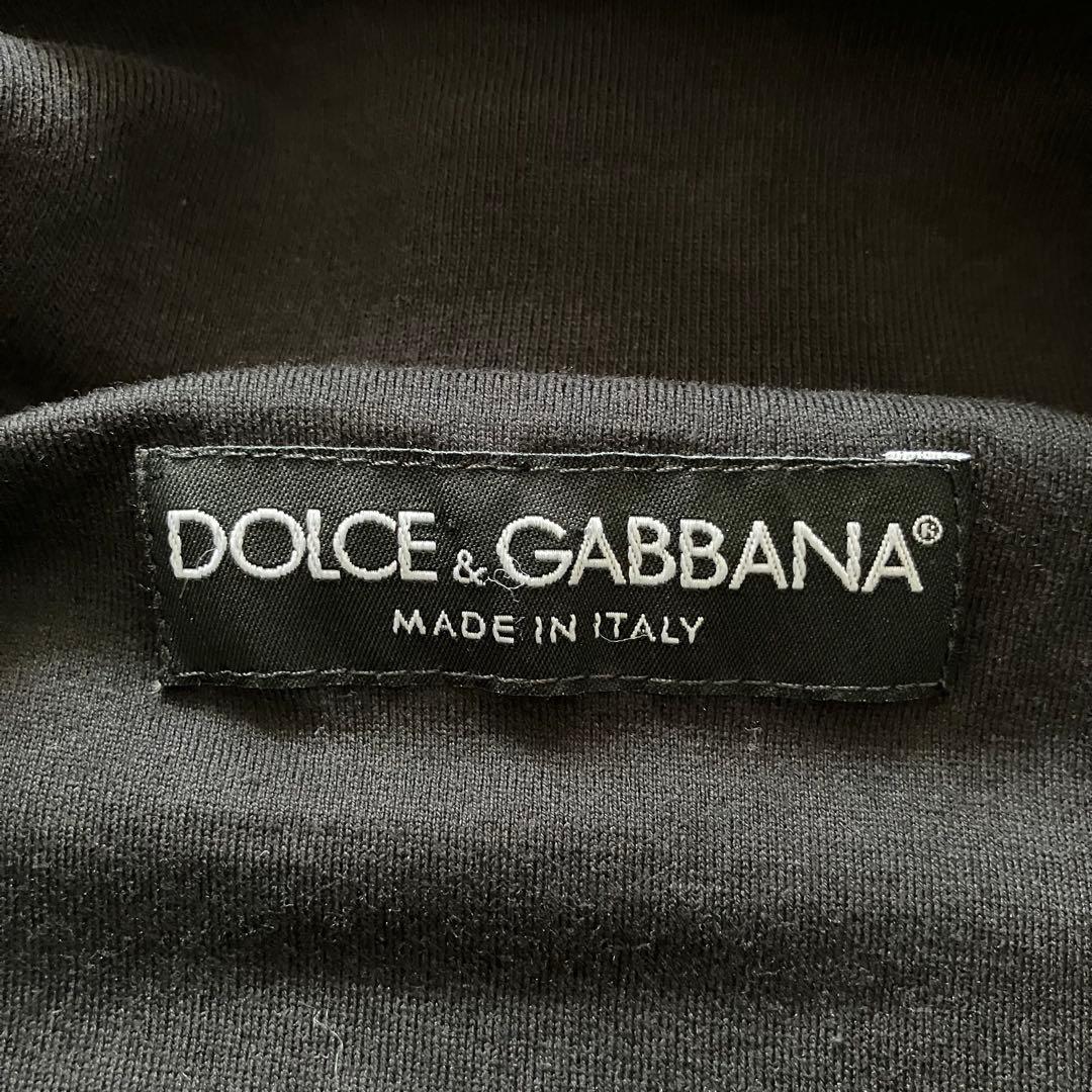 古着 イタリア製 ドルチェアンドガッバーナ ジップスウェットジャージ 黒ブラウン